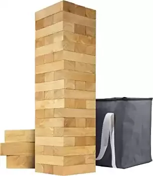 Giant Wooden Toppling Tower (Stacks to 5+ Feet)