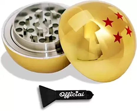 4 Star Golden Ball Herb Grinder - Herb & Spice Tool - Anime Gifts