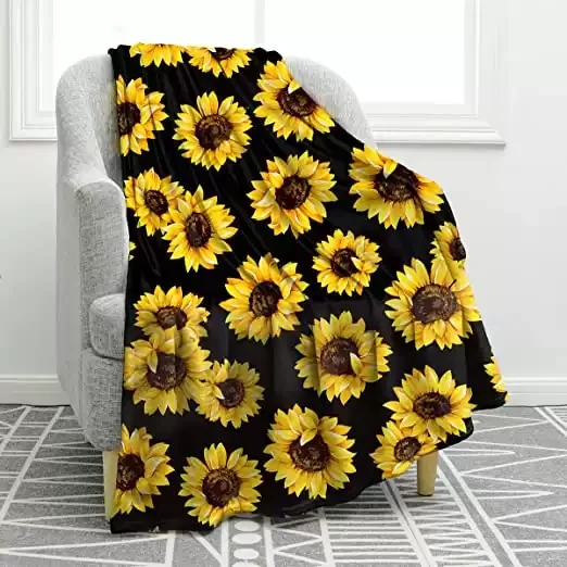 Sunflower Blanket Double Sided | Throw Blanket