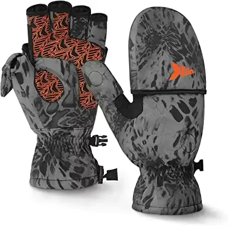 Ice Fishing Gloves Convertible Mittens