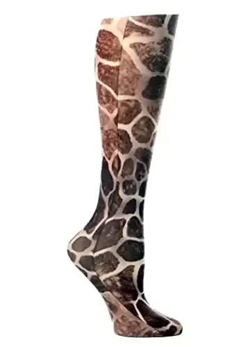 Therapeutic Compression Socks, Giraffe Print Design