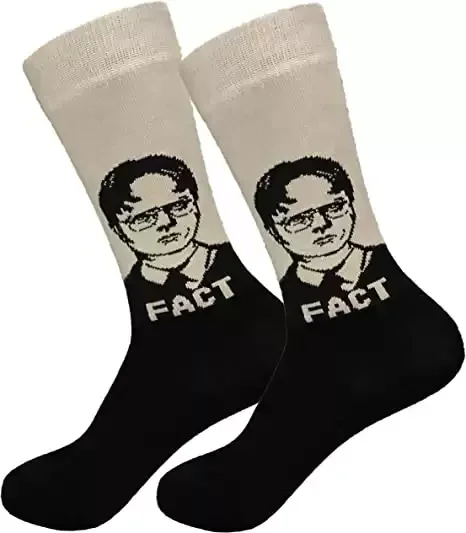 Dwight Schrute Dress Socks Rainn Wilson Funny Socks