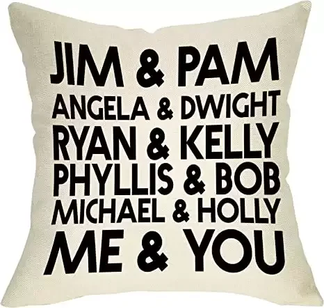 Jim & Pam The Office Funny Pillow