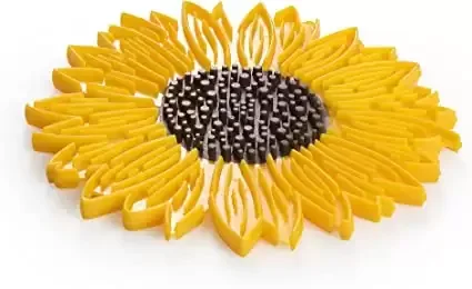 Silicone Sunflower Counter Protector, 6-Inch, Yellow