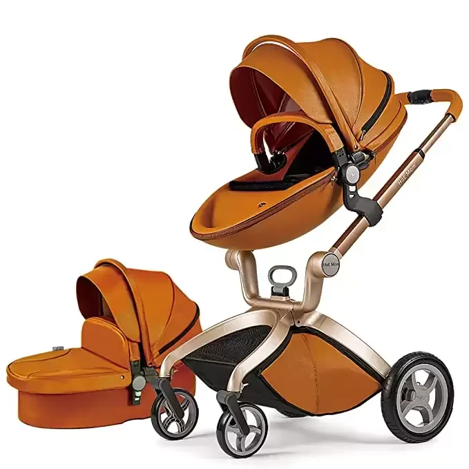 Baby Stroller, Baby Carriage with Bassinet Combo