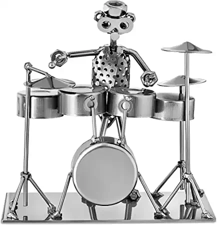 Drummer Metal Figurine 7 in