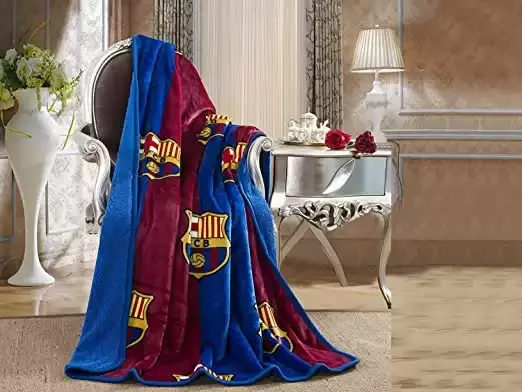 FCBarcelona Silk Touch Blanket for Soccer Fans