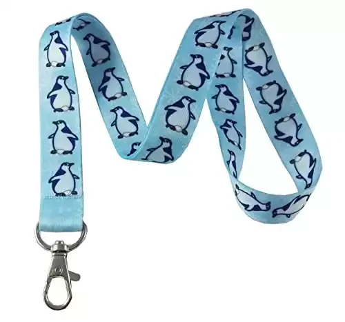 Cute Penguin Key Chain or ID Badge Holder Gift