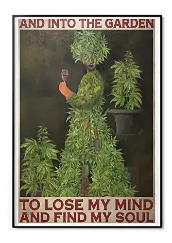 Hippie Girl Weed Poster