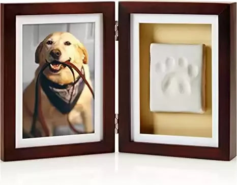 Pet Pawprint Kit and Picture Frame, Gift for the Cat or Dog Owner