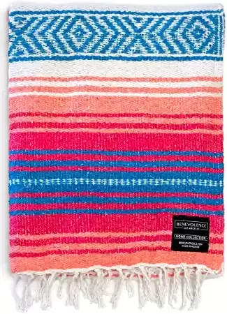 Authentic Mexican Woven Blanket for Hippies