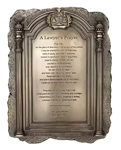 A Lawyer's Prayer Plaque Desktop or Wall Mount