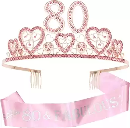 80th Birthday Tiara for Woman