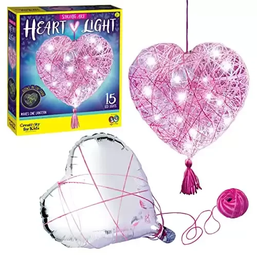 DIY Heart Shaped String Art Lantern