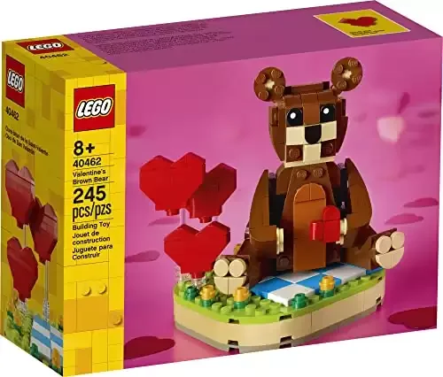 LEGO Valentine’s Brown Bear Building Kit
