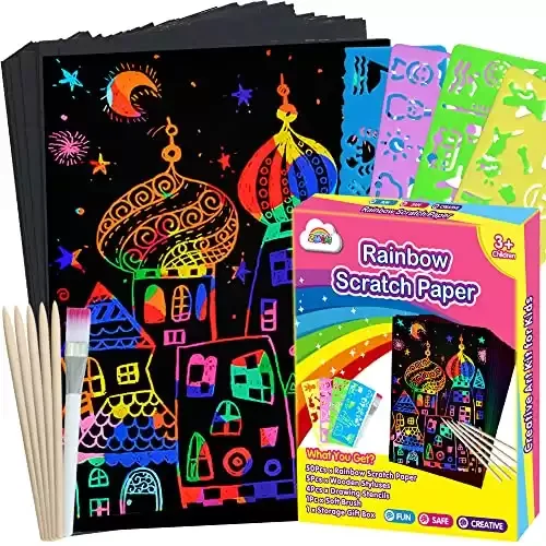 Rainbow Magic Scratch Paper for Kids