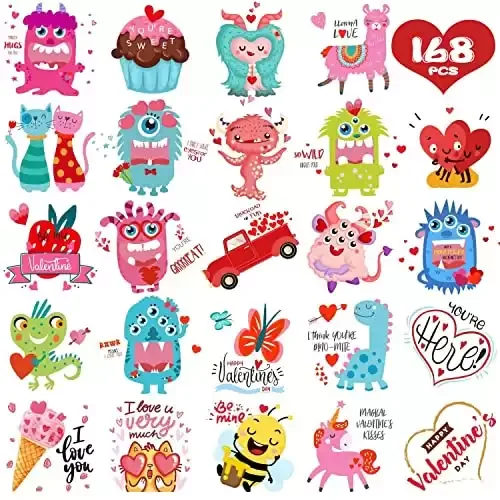 Temporary Valentines Tattoos for Kids