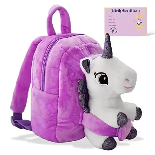 Pet Plush Unicorn Stuffed Animals Backpack