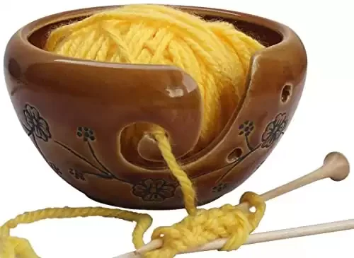 MOM's Love - Ceramic Yarn Bowl for Knitting and Crocheting