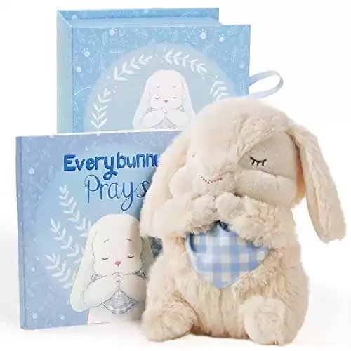 Toddler Gift Set with Praying Musical Bunny and Prayer Book
