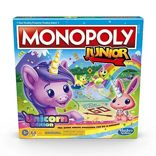 MONOPOLY Junior: Unicorn Edition Board Game