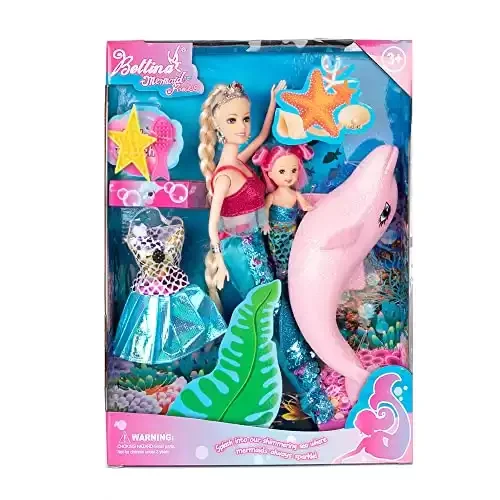 Yellow River Mermaid Princess Doll Playset