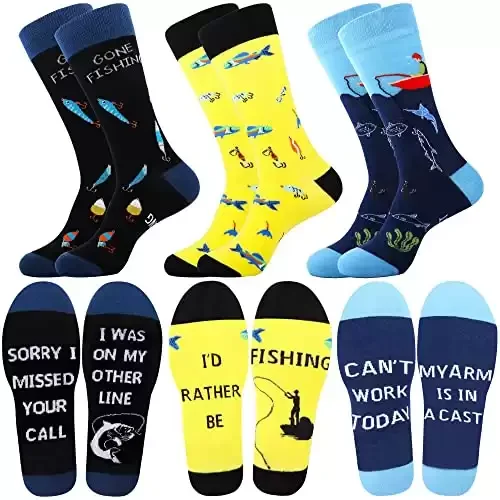 Funky Fishing Socks for Fisherman