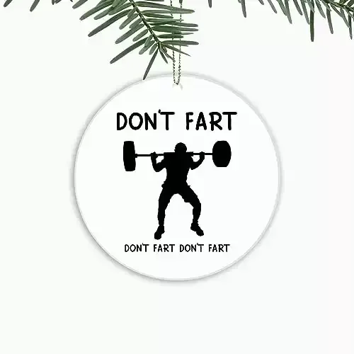 Funny Weight-Lifting Ornament Hanging Collectible