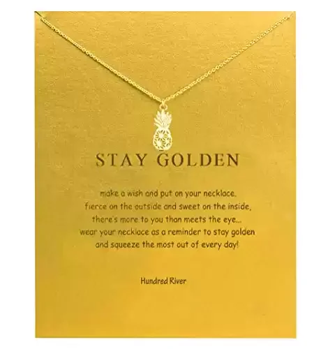 Pineapple Necklace with Message Card