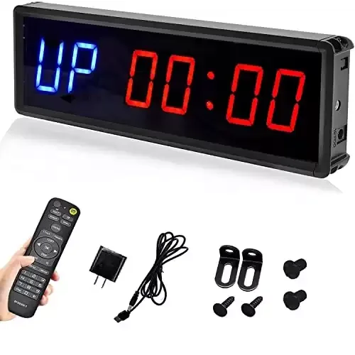 LED Interval Timer Clock with Remote