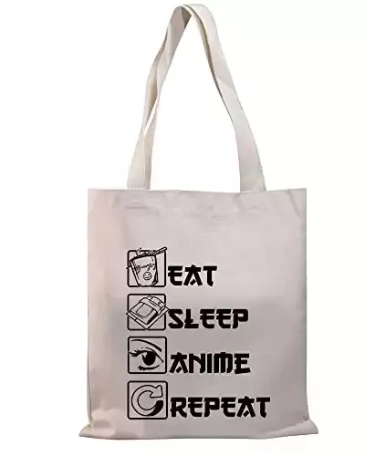 Eat Sleep Anime Repeat Reusable Handbag