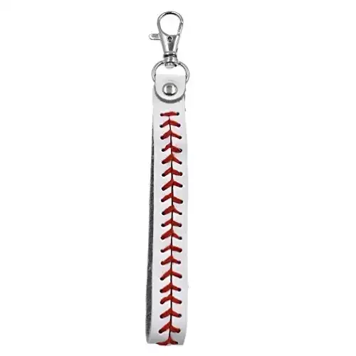 Baseball Seamed Leather Key Chain
