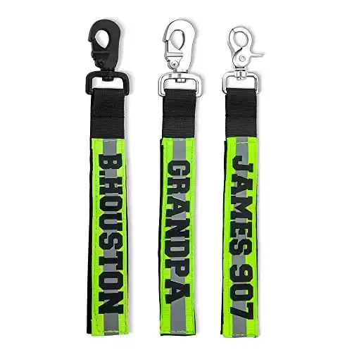 Personalized Reflective Firefighter Work Glove Straps