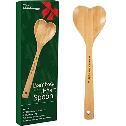 Wooden Heart Spoons for Cooking