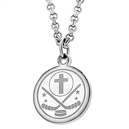 Hockey Necklace With Inspiring Bible Quote