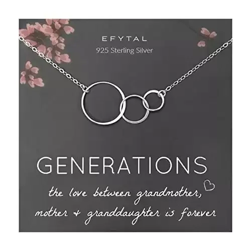 3 Generations Silver Necklace