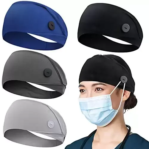 Innovative Headbands with a Button for Mask