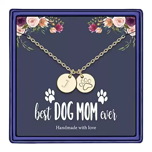 Best Dog Mom Gold Necklace