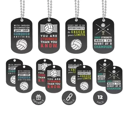 Volleyball Dogtag Necklaces