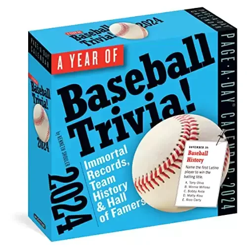 A Year of Baseball Trivia Calendar