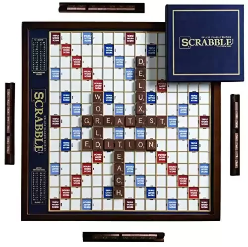 Scrabble with Rotating Wooden Board