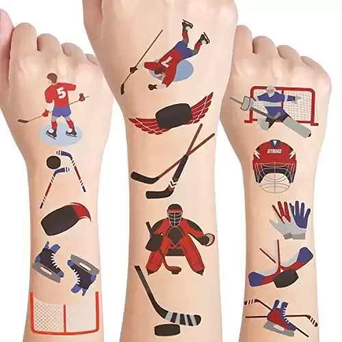 Ice Hockey Temporary Tattoos